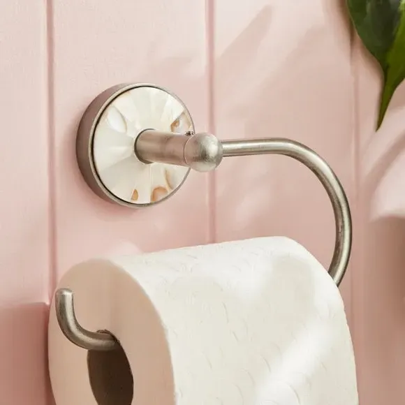 Wall Mount Toilet Roll Holder - Silver, Chrome