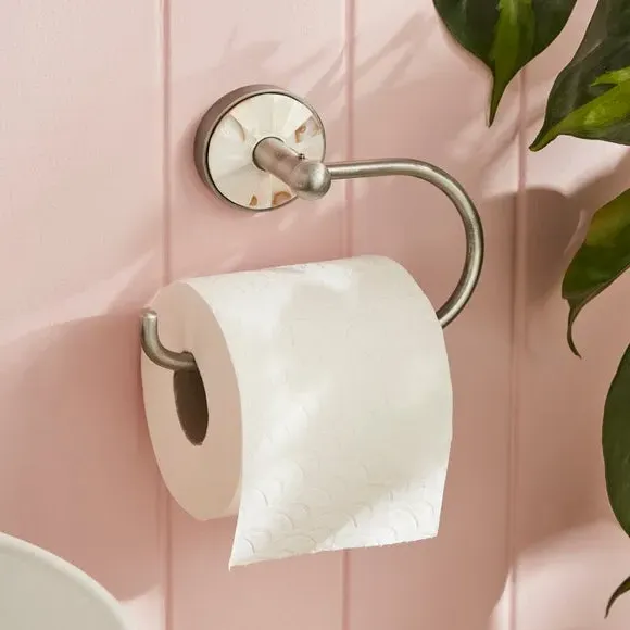 Wall Mount Toilet Roll Holder - Silver, Chrome image