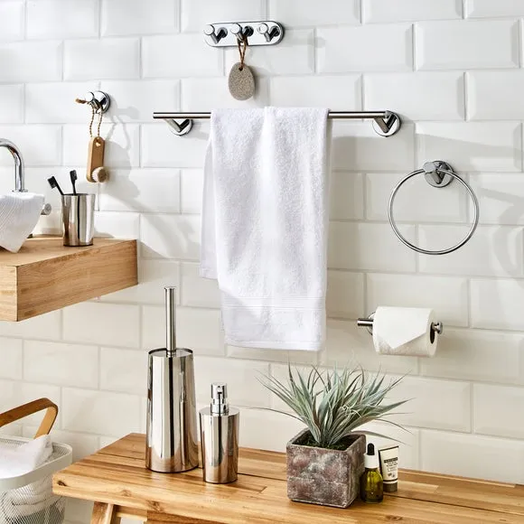 Wall-Mount Towel Rail - Chrome, Metal