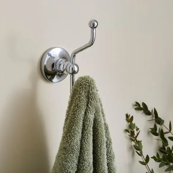 Wall-Mounted Towel Hook - Silver, Chrome image