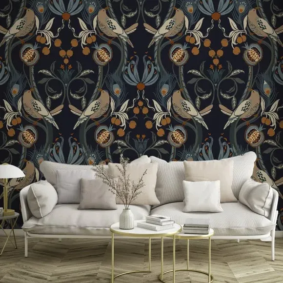 Wall Mural Traditional Design - Navy