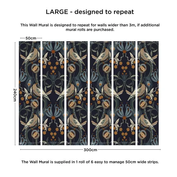 Wall Mural Traditional Design - Navy