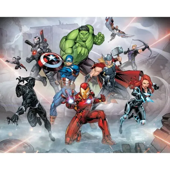 Wall Mural with Hero Design - Multicolor, Non-Woven