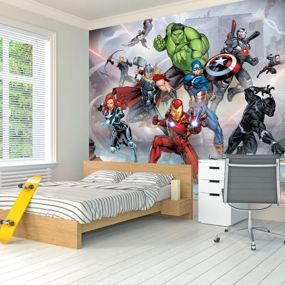 Wall Mural with Hero Design - Multicolor, Non-Woven image