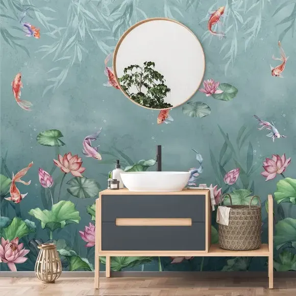 Wall Mural with Matt Finish - Green image