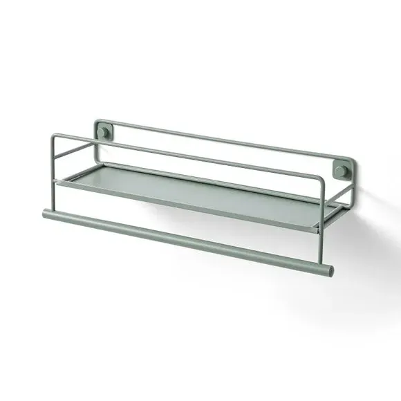 Wall Towel Rail with Shelf - Sage