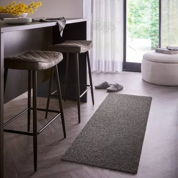 Washable Cotton Runner - Grey image