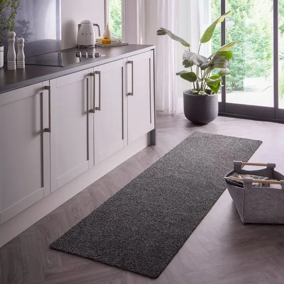 Washable Cotton Runner - Grey