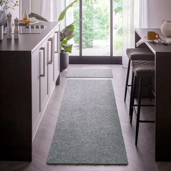 Washable Cotton Runner - Silver