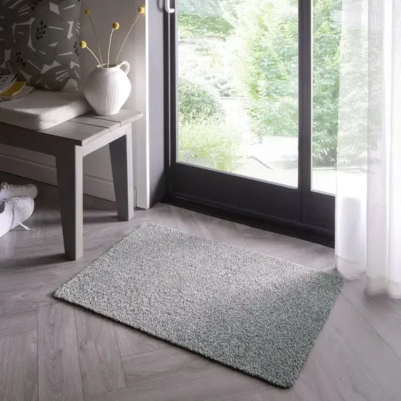 Washable Doormat - Silver, Cotton