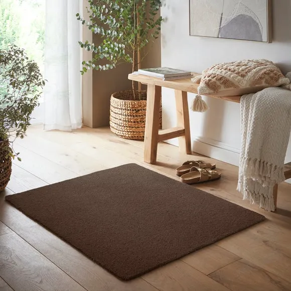 Washable Doormat with Anti-Slip - Brown