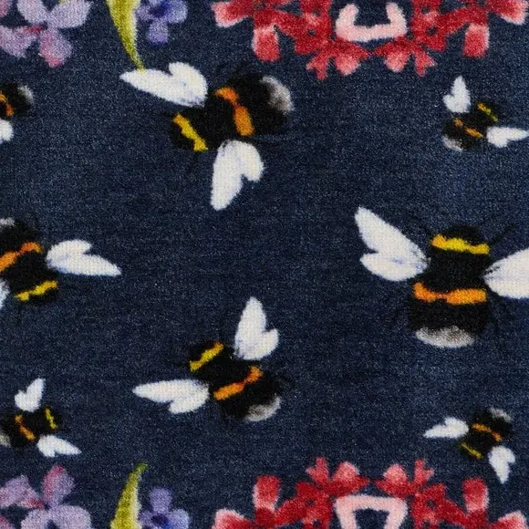 Washable Doormat with Anti-Slip - Floral Bee