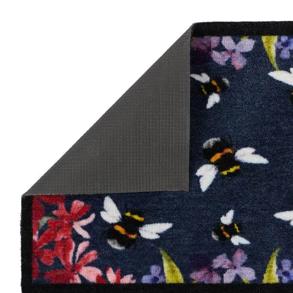 Washable Doormat with Anti-Slip - Floral Bee