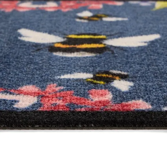 Washable Doormat with Anti-Slip - Floral Bee