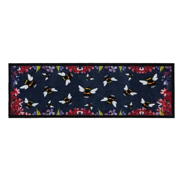 Washable Doormat with Anti-Slip - Floral Bee