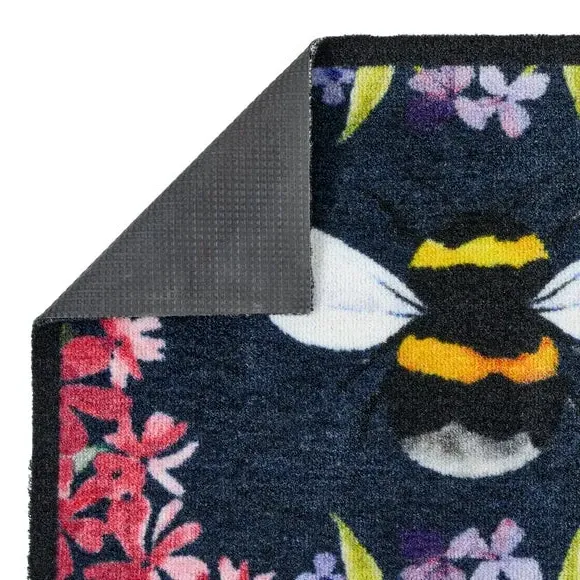 Washable Doormat with Anti-Slip - Floral Bee