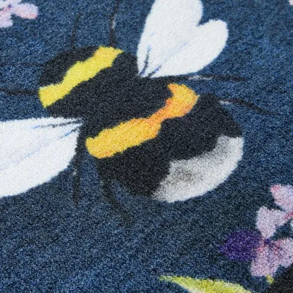 Washable Doormat with Anti-Slip - Floral Bee