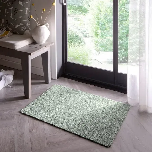 Washable Doormat with Anti-Slip - Sage, Cotton