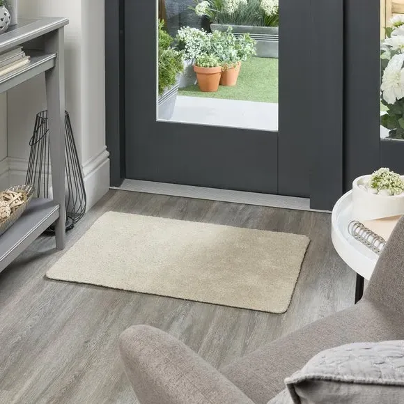 Washable Doormat with Anti-Slip - Stone, Cotton