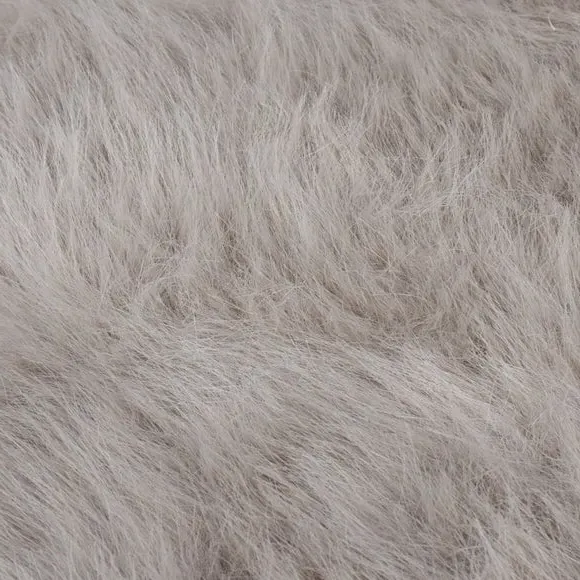 Washable Faux Fur Rug - Grey, High-Low Texture