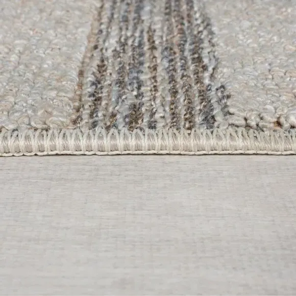 Washable Geometric Rug - Natural, Polyester