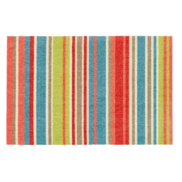 Washable Mat with Anti-Slip Backing - Multicolour