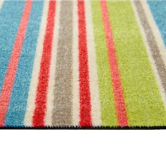 Washable Mat with Anti-Slip Backing - Multicolour