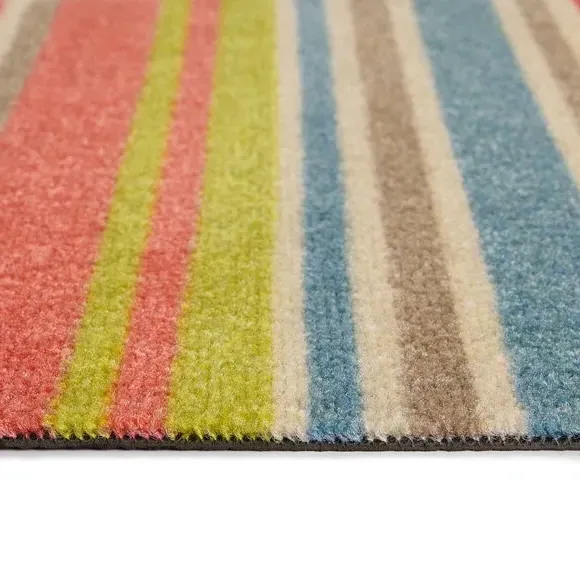 Washable Mat with Anti-Slip Backing - Multicolour