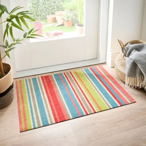 Washable Mat with Anti-Slip Backing - Multicolour image