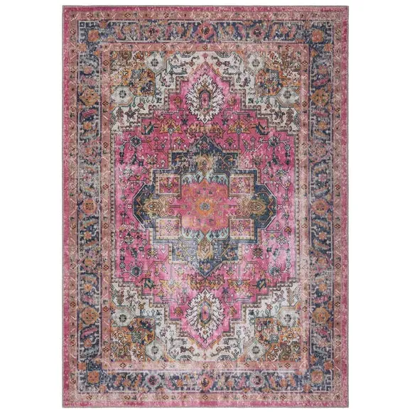 Washable Rug Traditional Design - Multicoloured, Cotton