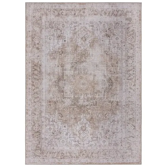 Washable Rug Traditional Design - Natural, Cotton