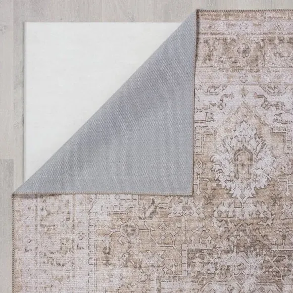Washable Rug Traditional Design - Natural, Cotton