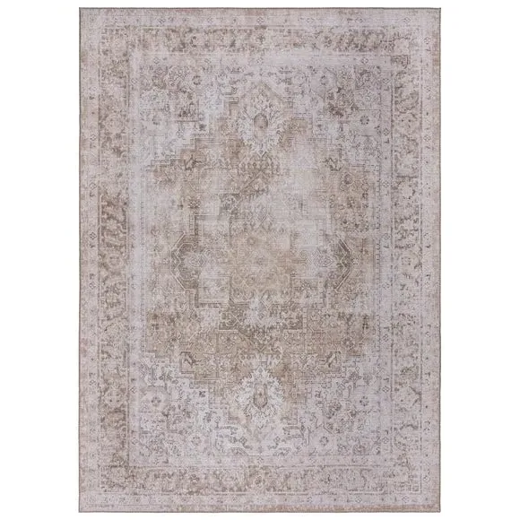 Washable Rug Traditional Design - Natural, Cotton