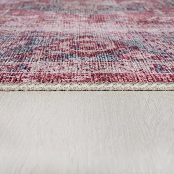 Washable Rug Traditional Design - Red, Cotton