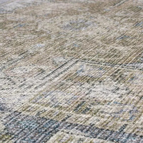 Washable Rug Traditional Design - Sage, Cotton