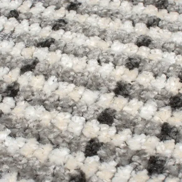 Washable Rug with Abstract Design - Grey