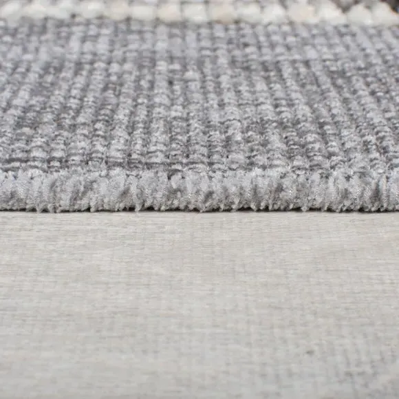Washable Rug with Abstract Design - Grey