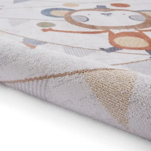 Washable Rug with Monkey Design - Multicoloured