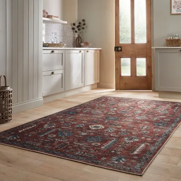 Washable Rug with Vintage Design - Multicoloured