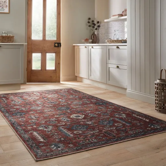 Washable Rug with Vintage Design - Multicoloured