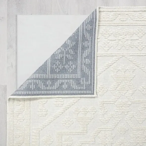 Washable Runner Rug - Cream, Polypropylene