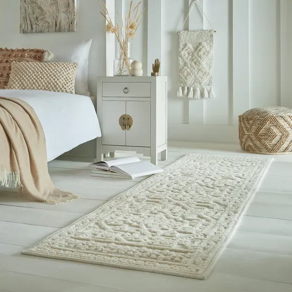 Washable Runner Rug - Cream, Polypropylene image