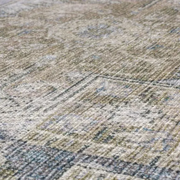Washable Runner Rug Traditional - Sage, Cotton