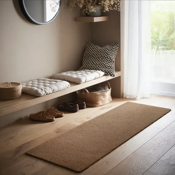 Washable Runner Rug with Anti-Slip - Chocolate