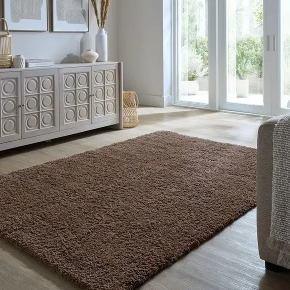 Washable Shaggy Rug - Biscuit image