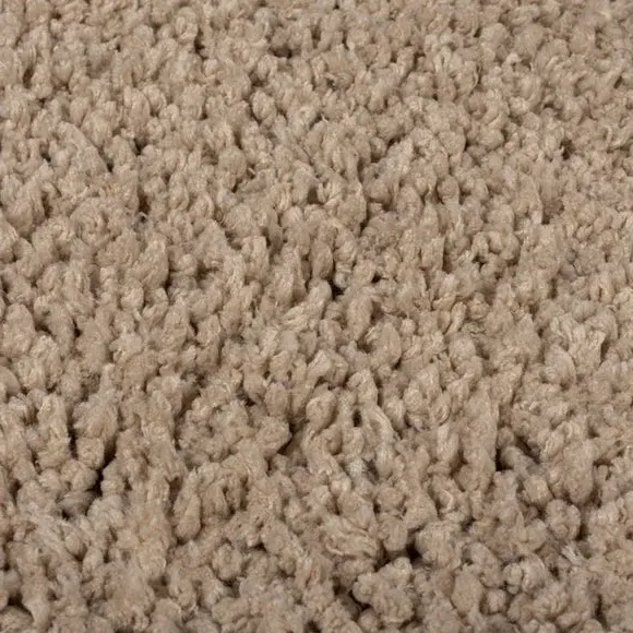 Washable Shaggy Rug - Dark Natural, Polyester