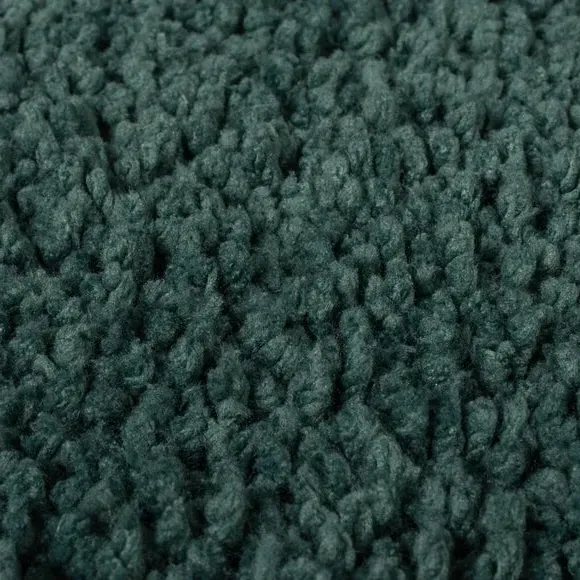 Washable Shaggy Rug - Green, Polyester