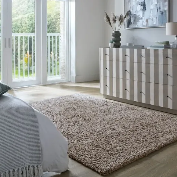 Washable Shaggy Rug - Grey