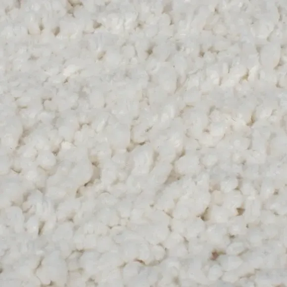 Washable Shaggy Rug - Ivory, Polyester