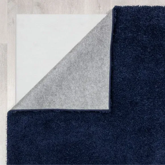Washable Shaggy Rug - Navy